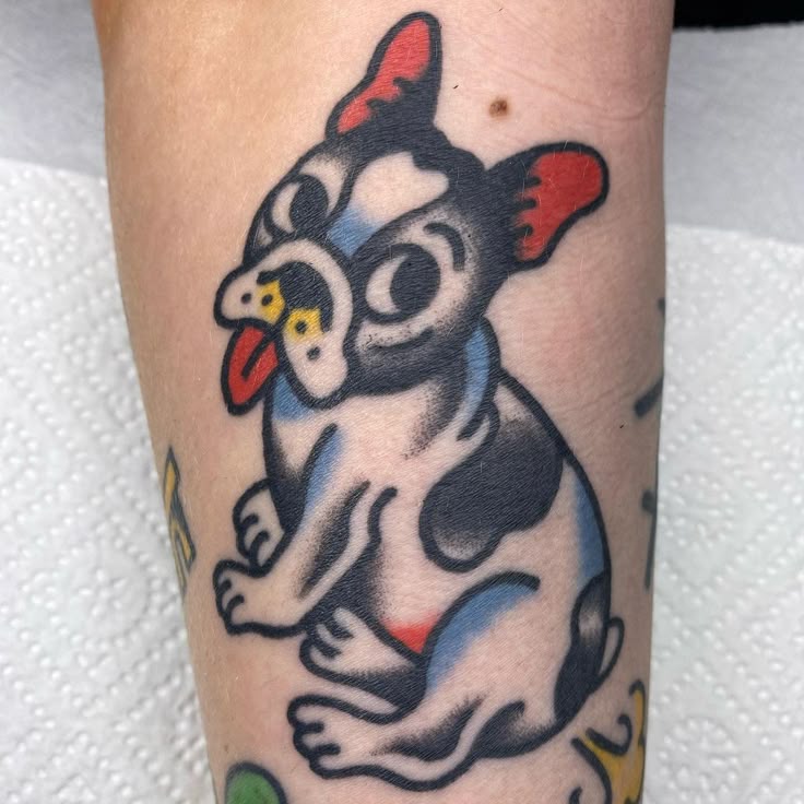 Bull Dog Tattoo, french bulldog tattoo, english bulldog tattoo, traditional bulldog  tattoo