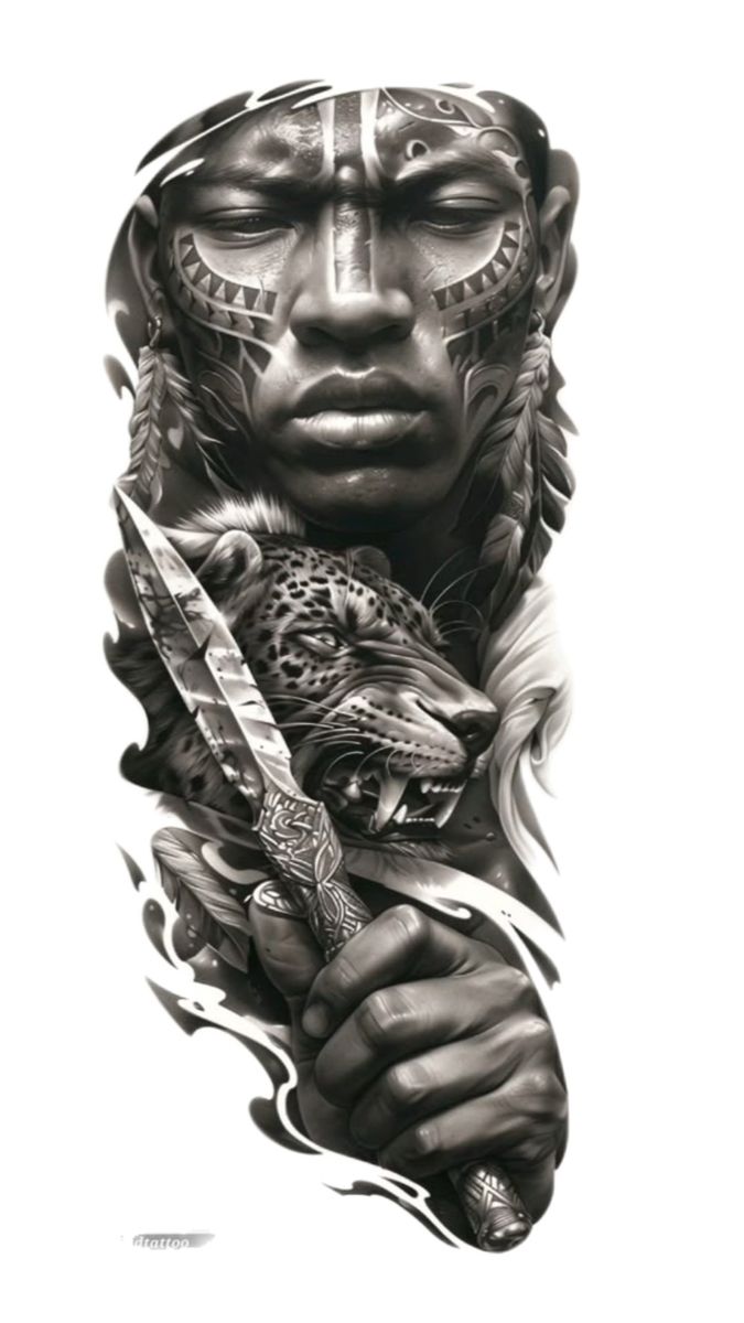 Pin by javier valera on Guardado rápido in 2025 | African warrior tattoos,  Black and grey tattoos, African tattoo