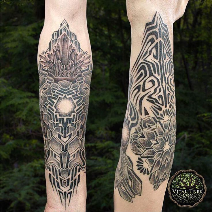 It's #Friday night... Do you know where your #medicineman is? May the crystalline #sacredgeometry in this #forearmtattoo by @guzumaki_nu guide you in the #Synchronicity of #PerfectSymmetry as you move ever forward in