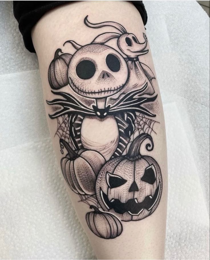 Pin by Haylee D on Tattoo ideas | Jack skellington tattoo, Christmas tattoo,  Tattoo nightmares