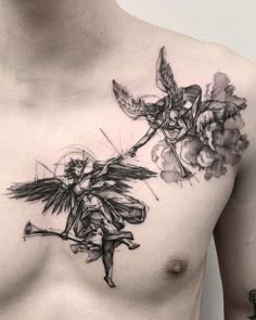 Discover 28 Archangel and Archangel Gabriel Symbol Ideas | angel tattoo  designs, greek tattoos, angel statues sculpture and more