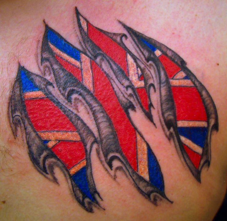British/English 'Union Jack' Flag Tattoo