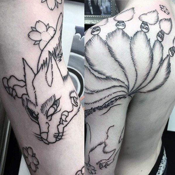87 Kitsune Tattoo Designs for Men
