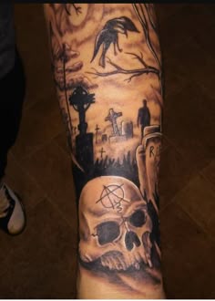 7 Graveyard tattoo ideas | graveyard tattoo, graveyard, tattoo designs