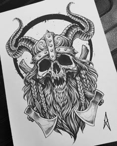 Viking tattoos: Discover 110 Viking skull ideas on this Pinterest board | norse  tattoo, nordic tattoo and more