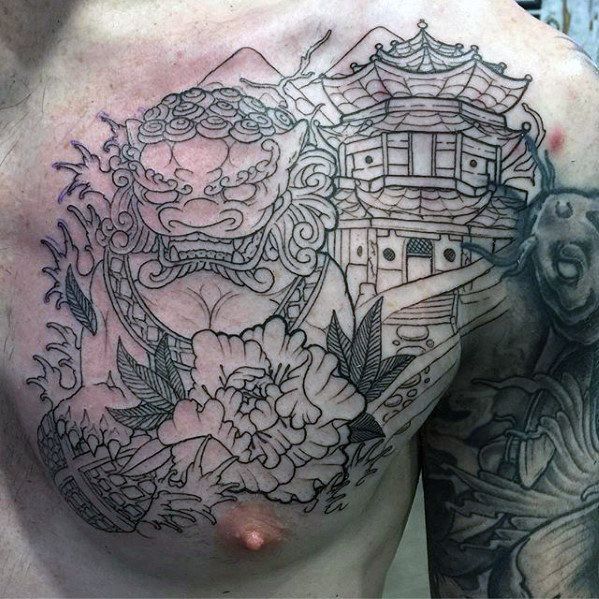 50 Epic Japanese Temple Tattoo Designs for Men