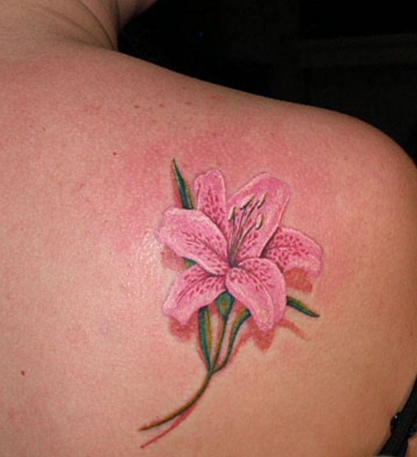 lily flowers tattoo 11 - 60 Beautiful Lily Tattoo Ideas <3