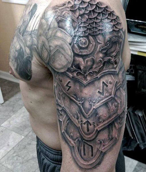 93 Armor Tattoo Designs for Men