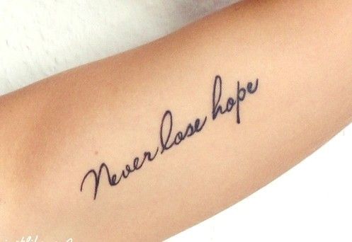 Never lose hope tattoo