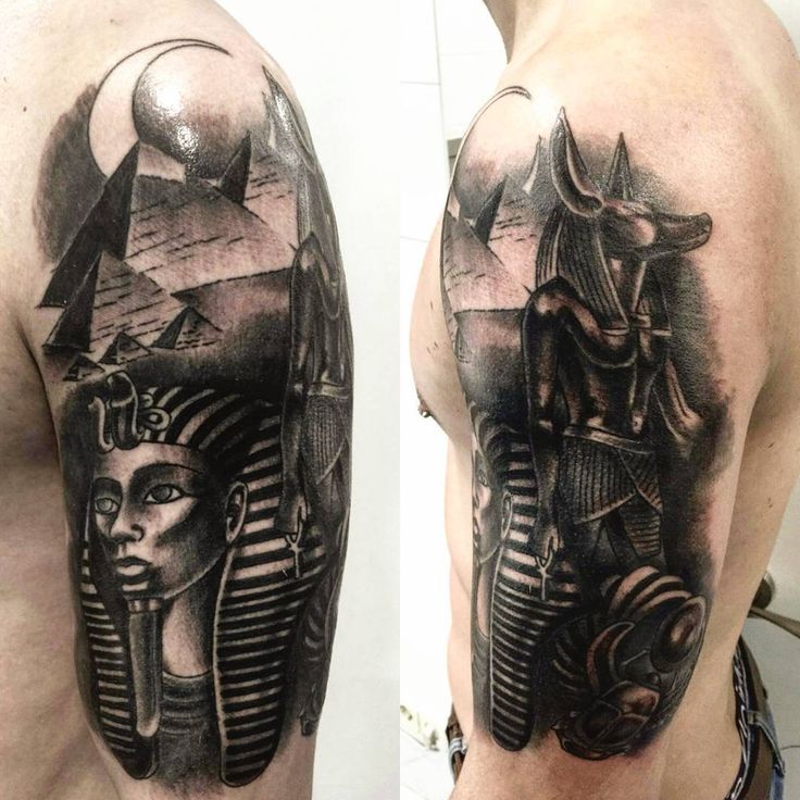 60 Incredible Anubis Tattoo Designs – An Egyptian Symbol of Protection  Check more at http://tattoo-journal.com/best-anubis-tattoo/