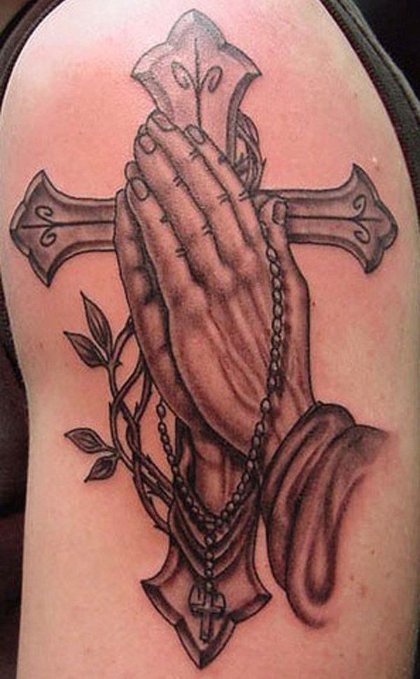 50 Awesome Praying Hands Tattoos | Art and Design