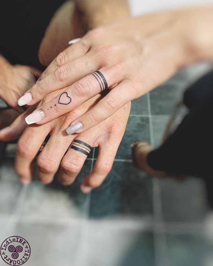 30+ Unisex Wedding Ring Tattoos for Couples - AI Tattoo Lab