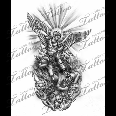 michael the archangel tattoo designs | Share This Tattoo Design 11 95 Saint  Michael Archangel |