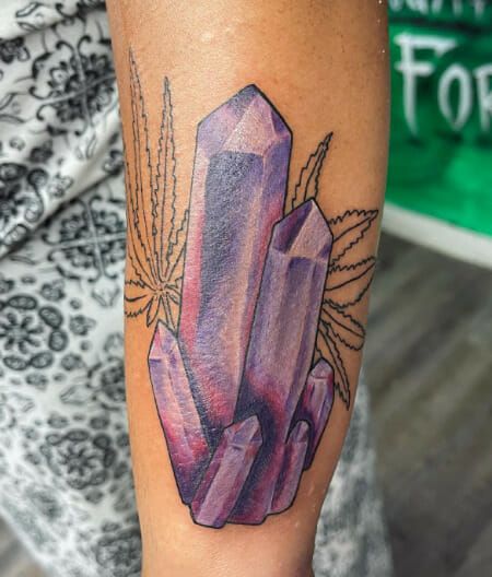 Purple Weed Tattoo