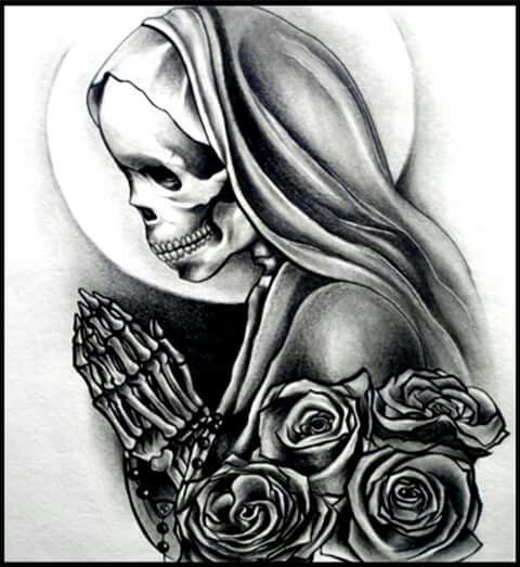 Santa muerte: Discover 68 La Santa Muerte ideas on this Pinterest board |  skull art, santa muerte prayer and more