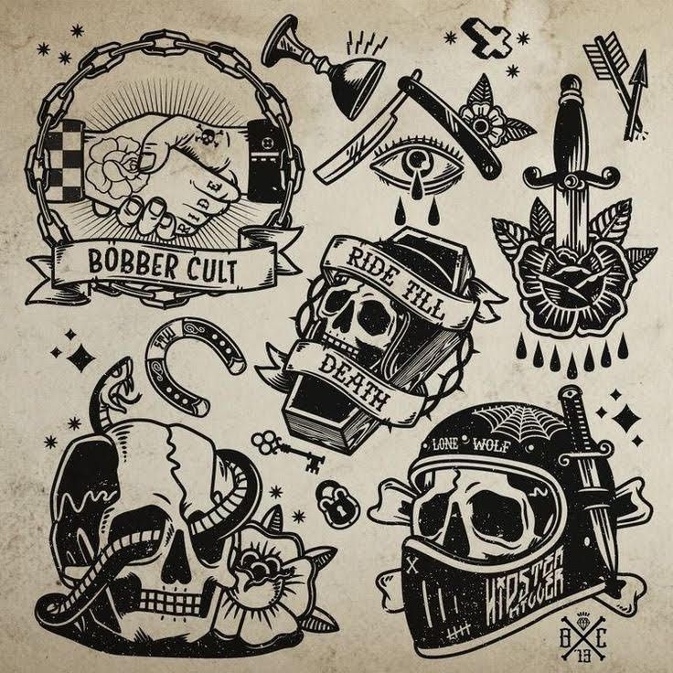 Old School Tattoo Designs for Bikers