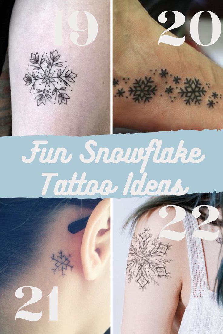 43 Unique Snowflake Tattoo Ideas