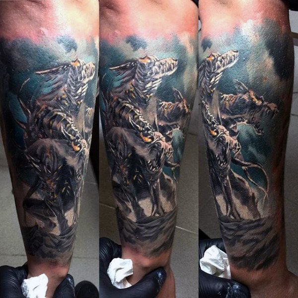 50 Cerberus Tattoo Designs for Men