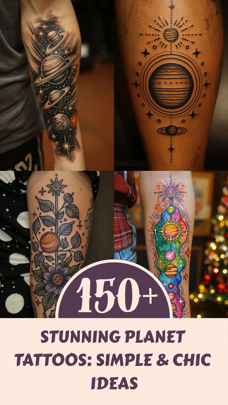 Stunning Planet Tattoos: Simple & Chic Ideas