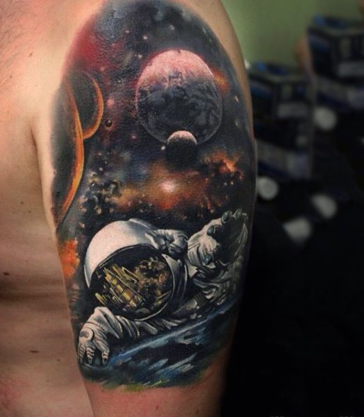 100 Amazing Astronaut Tattoo Designs for Men