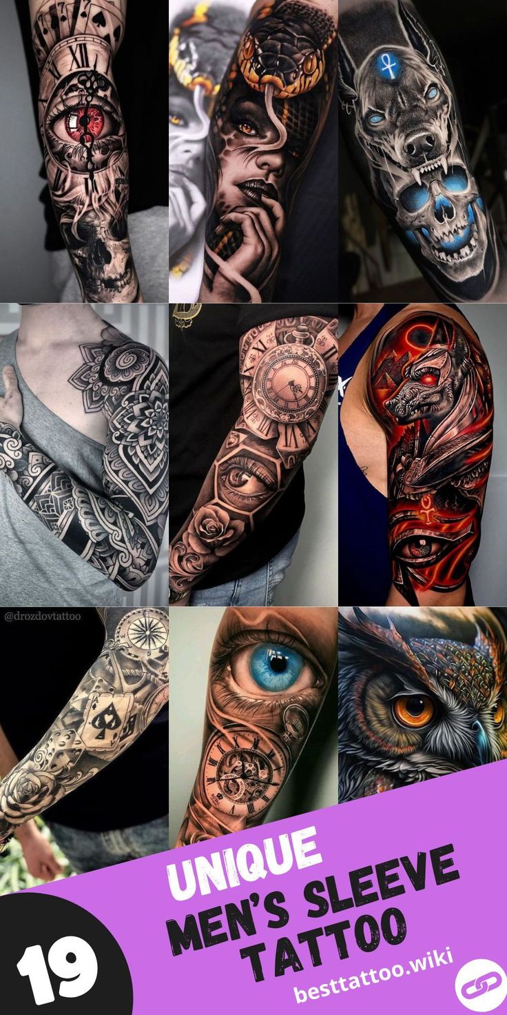 Inspirational Men Sleeve Tattoo Designs: 19 Meaningful and Inspiring Ideas  for Your Next Ink