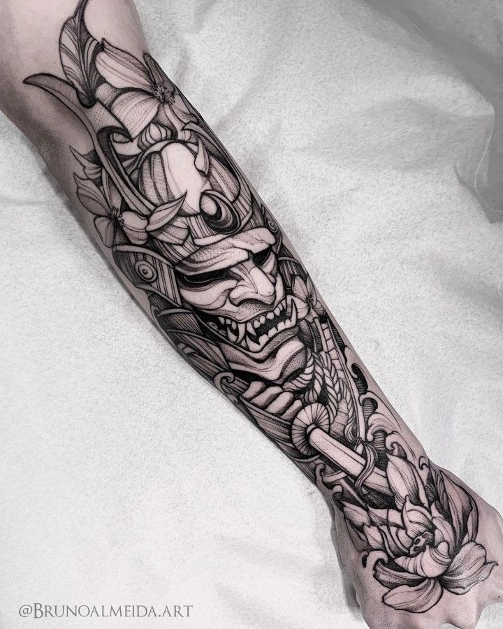 190+ Oni Mask Tattoo Designs with Meaning(2024)