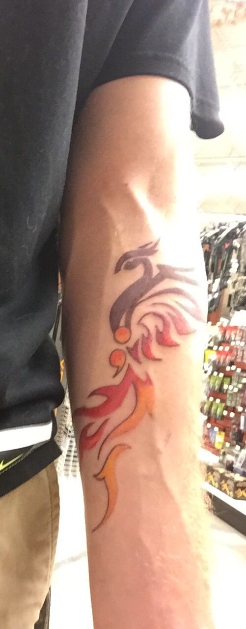 Semicolon project Phoenix tattoo