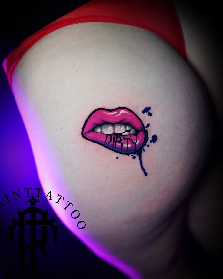 ❌❌❌𝔇𝔦𝔯𝔱𝔶❌❌❌ Another one joins the lip crew⚡️ Thx for choosing this one @judyvandessel . @inkskintattoosupplies @kwadron @worldfamousink . # tattooideas #tattooart #tattoomodel #belgiantattooartist #girlwithtattoos #lips #dirty #kisses ...
