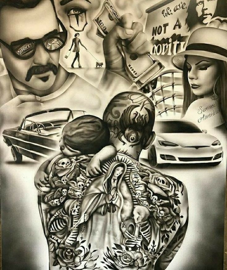 Pin by Esteban Padilla on Arte | Cartoon character tattoos, Chicano  drawings, Chicano art tattoos