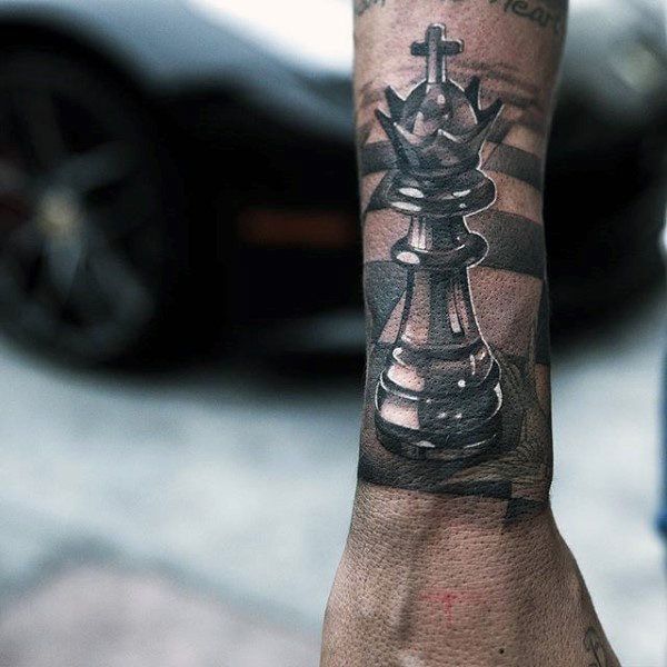 60 Epic King Chess Piece Tattoo Designs for Men