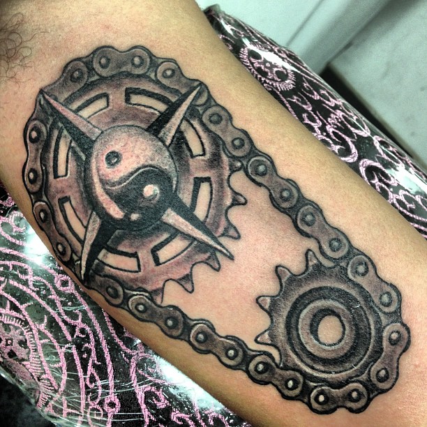 Motorcycle Chain Tattoo