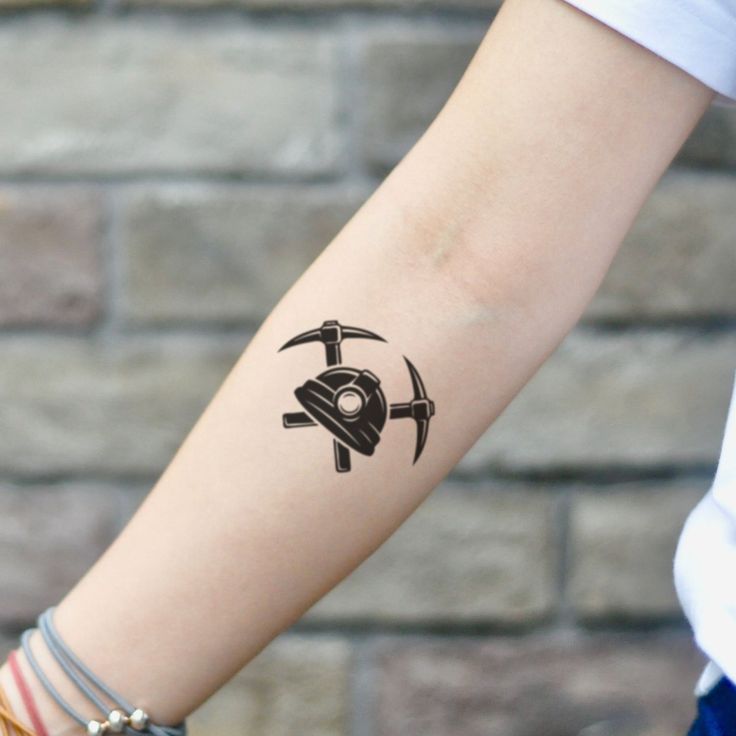 Coal Miner Construction Temporary Tattoo Sticker - OhMyTat