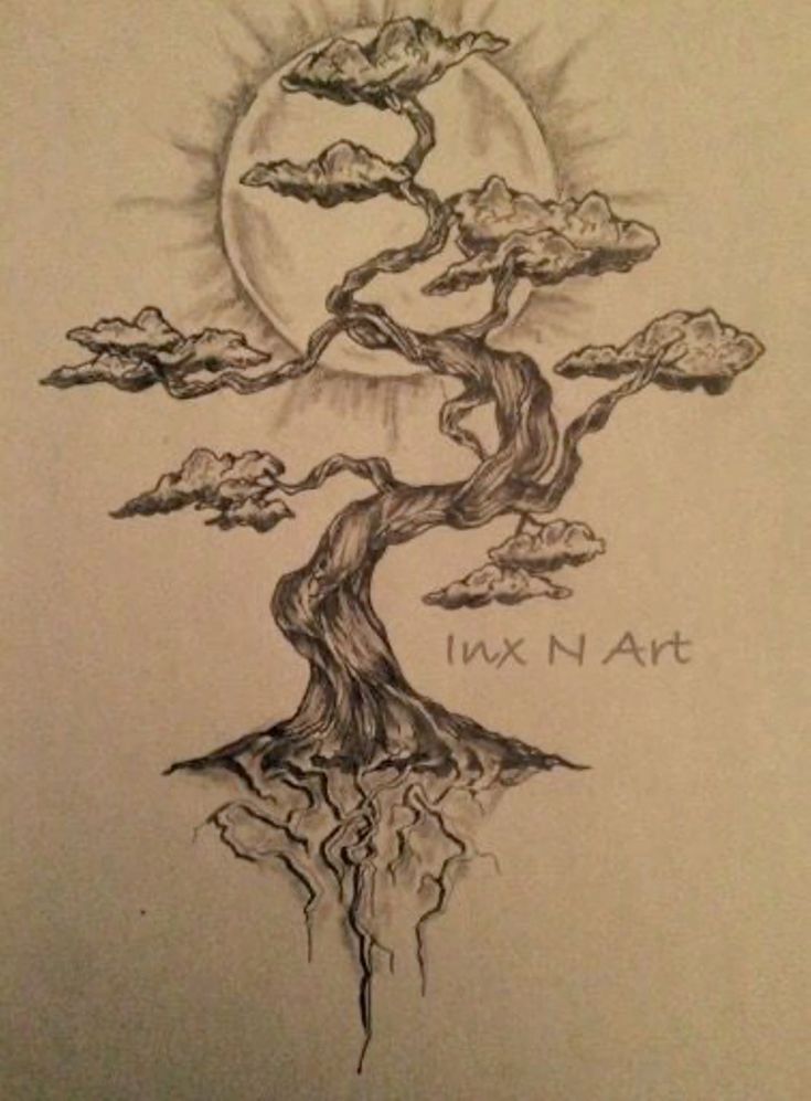 Bonsai Tree Tattoo Design