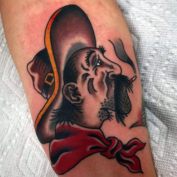 60 Cowboy Hat Tattoo Ideas for Men