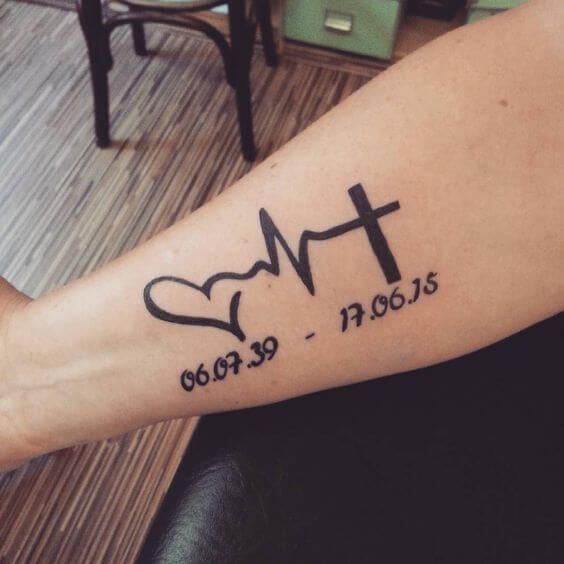 Heartbeat Tattoos for Men