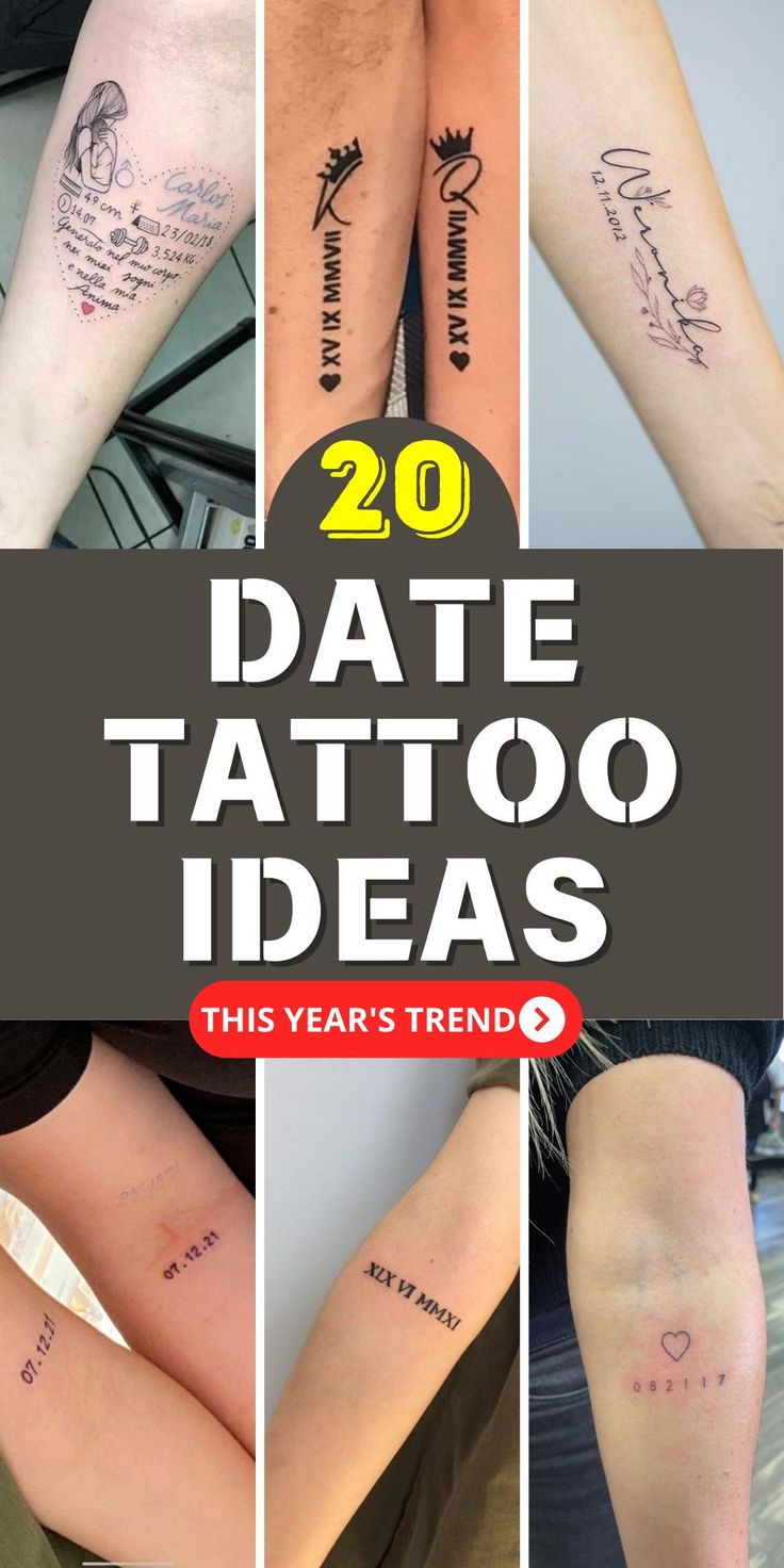 Date tattoo ideas for men forearm: Celebrate anniversaries and birthdays  with stylish ink