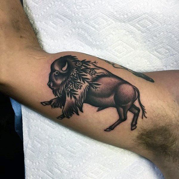 63 Bison Tattoo Designs for Men