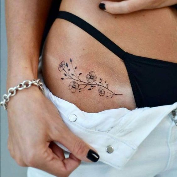 Bikini line tattoo