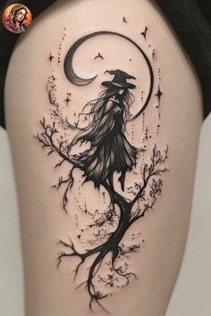 13 'Halloween Tattoos' That Are Both Spooky and Fun - Fashion Tips Tricks |  Wicked tattoos, Witch tattoo, Wiccan tattoos