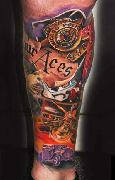 Vegas and casino tattoo by Geza Ottlecz | Post 10061