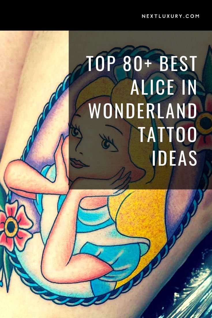 Top 73 Best Alice in Wonderland Tattoo Ideas - [2020 Inspiration Guide]