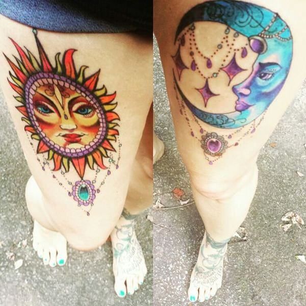 125 Sun and Moon Tattoo Designs for Men & Women - Wild Tattoo Art