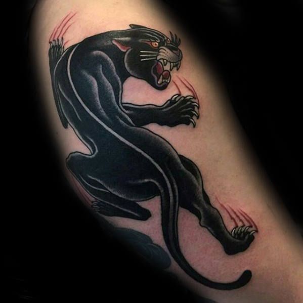 57 Traditional Panther Tattoo Designs for Men