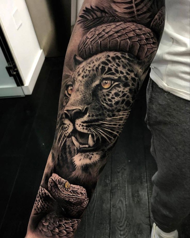 Beautiful and Attractive Leopard Tattoo Designs | Best Leopard Tattoo ideas  | Tattoo for men & women | Татуировка животное, Татуировки рукава,  Татуировки воинов