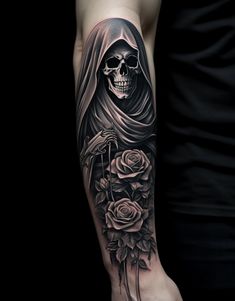 Descubre 38 ideas de santa muerte tattoo | tatuaje de muerte, calaveras  para tatuar, tatuajes interesantes y más