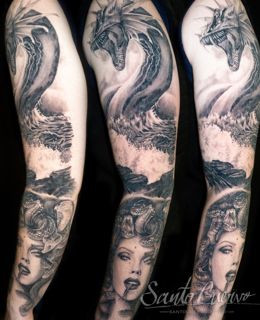 Greek Hydra Tattoo