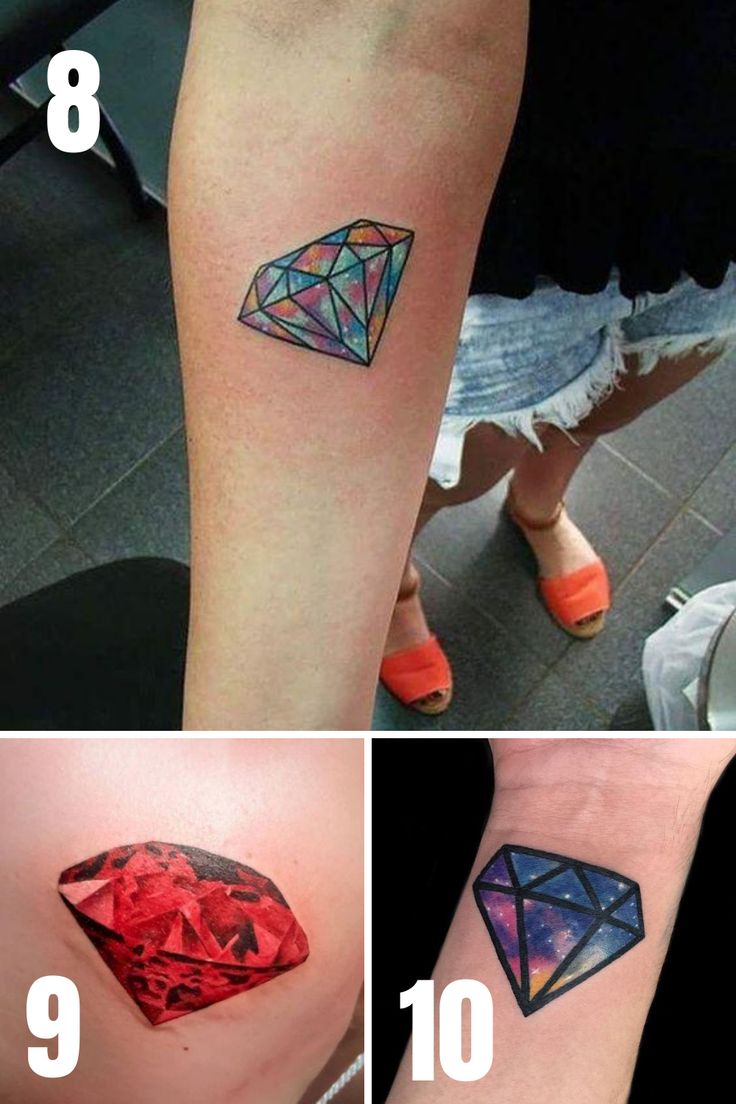 30 Brilliant Diamond Tattoos That Sparkle & Shine