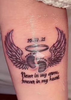 Angel Wings Tattoo for Grandma