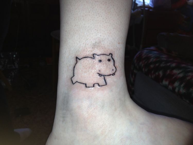 Discover 85 Hippo Tattoos and Cute Small Hippo Tattoo Ideas | cartoon hippo  tattoo, hippopotamus, feather tattoos and more