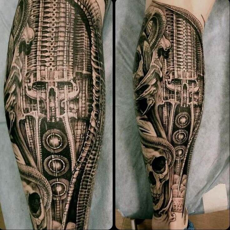 Top 80 Best BioMechanical Tattoos for Men | Improb